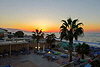 Sundown: On the beach of the ''Seafront'' at Adelianos Campos