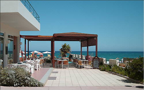 Terrace and Aegean Sea